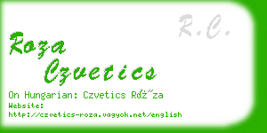 roza czvetics business card